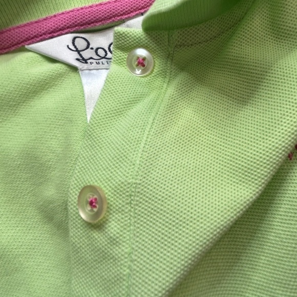 Lilly Pulitzer Polo Shirt Golf Pima Cotton White Label Top Pullover EUC - Picture 11 of 15